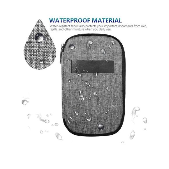 Passport Wallets, Multipupose RFID Blocking Travel Wallet Document Organizer Bag - Picture 5 of 5